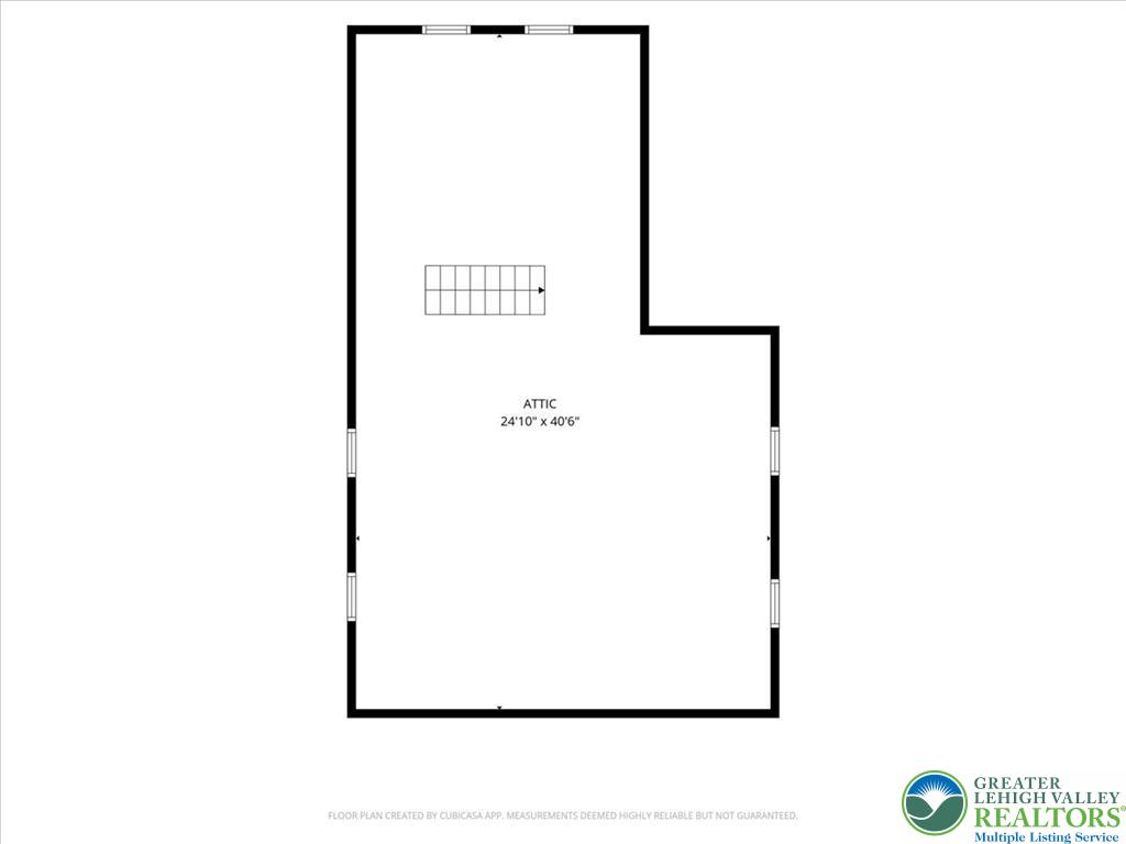 3453 Main Street Slatington, PA 18080 - Photo 29 of 30 Floor plan outlines the spacious attic, offering ample room for future expansion.