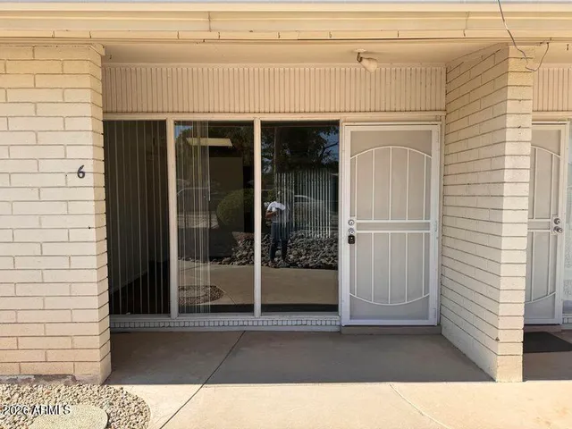 a view of a entryway door front of house