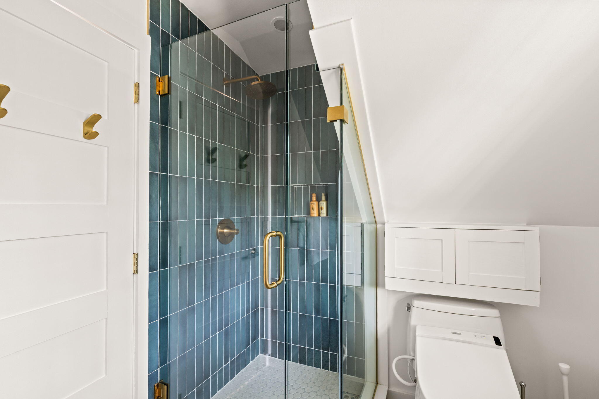 342 B Commercial Street Provincetown, MA 02657 - Photo 31 of 42 a bathroom with a shower and toilet