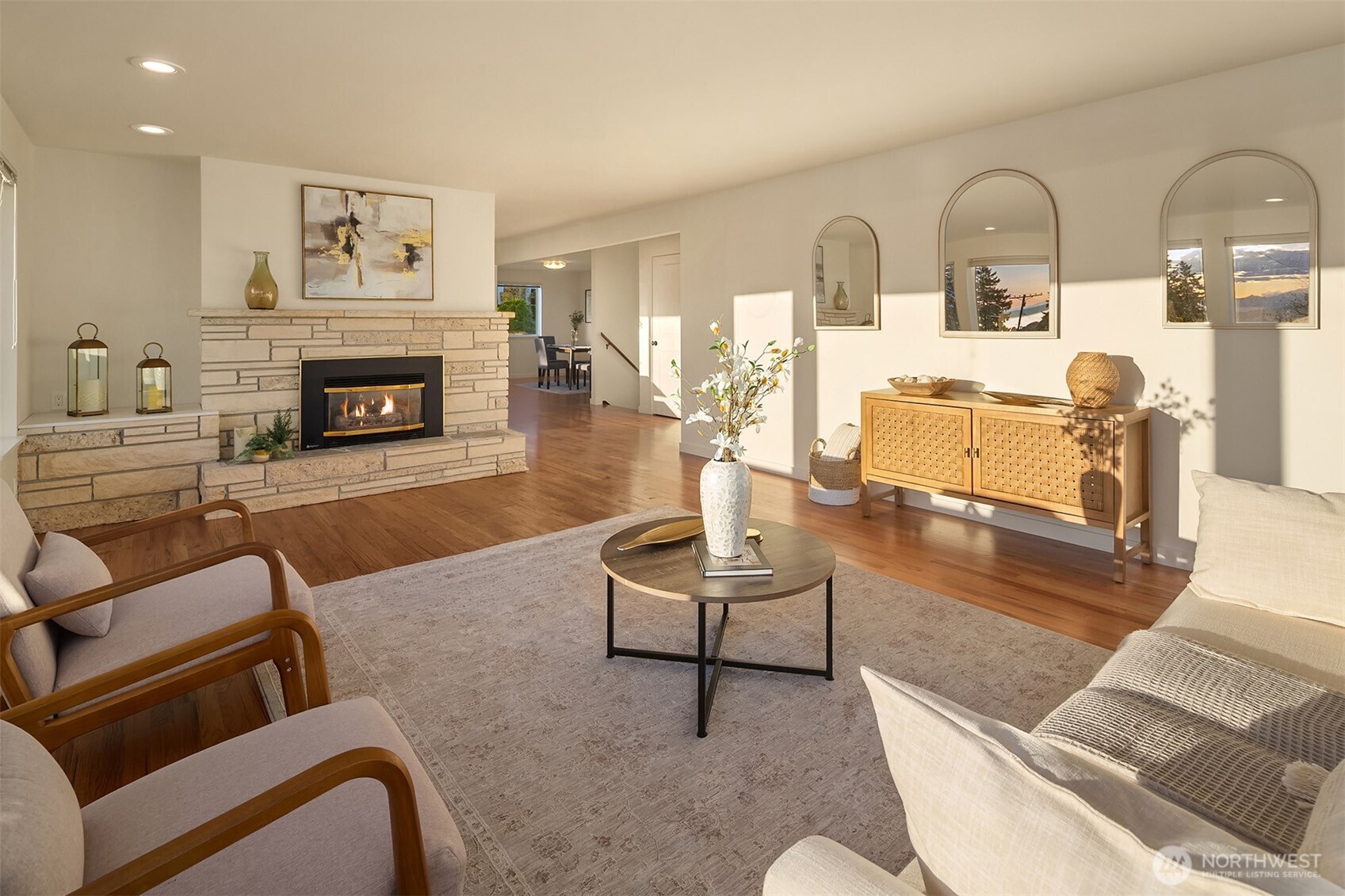 814 Dayton Street Edmonds, WA 98020 - Photo 7 of 36 a living room with furniture and a fireplace
