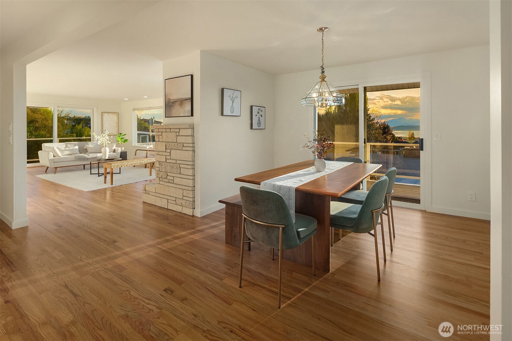 814 Dayton Street Edmonds, WA 98020 - Photo 9 of 36 a dining room with furniture a chandelier and wooden floor