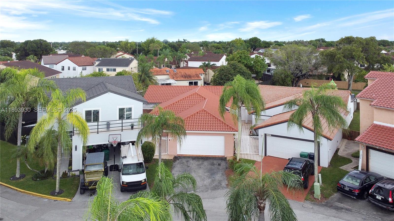 13246 Southwest 9th Terrace Miami, FL 33184 - Photo 28 of 34 an aerial view of multiple houses with a yard