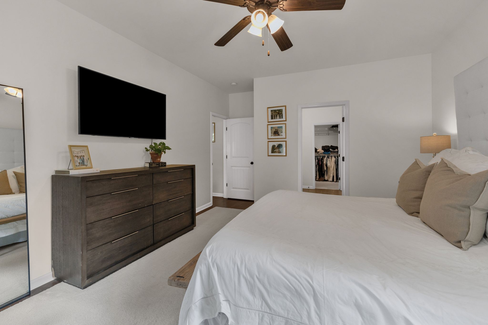 2020 Austin Drive Spring Hill, TN 37174 - Photo 18 of 40 a bedroom with a bed and a flat screen tv