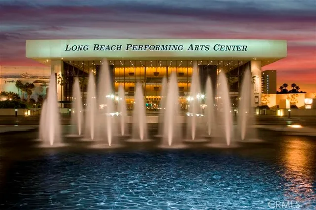 a front view of a building with glass windows