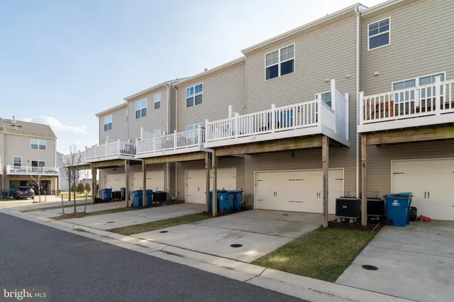 front view of a building with a street