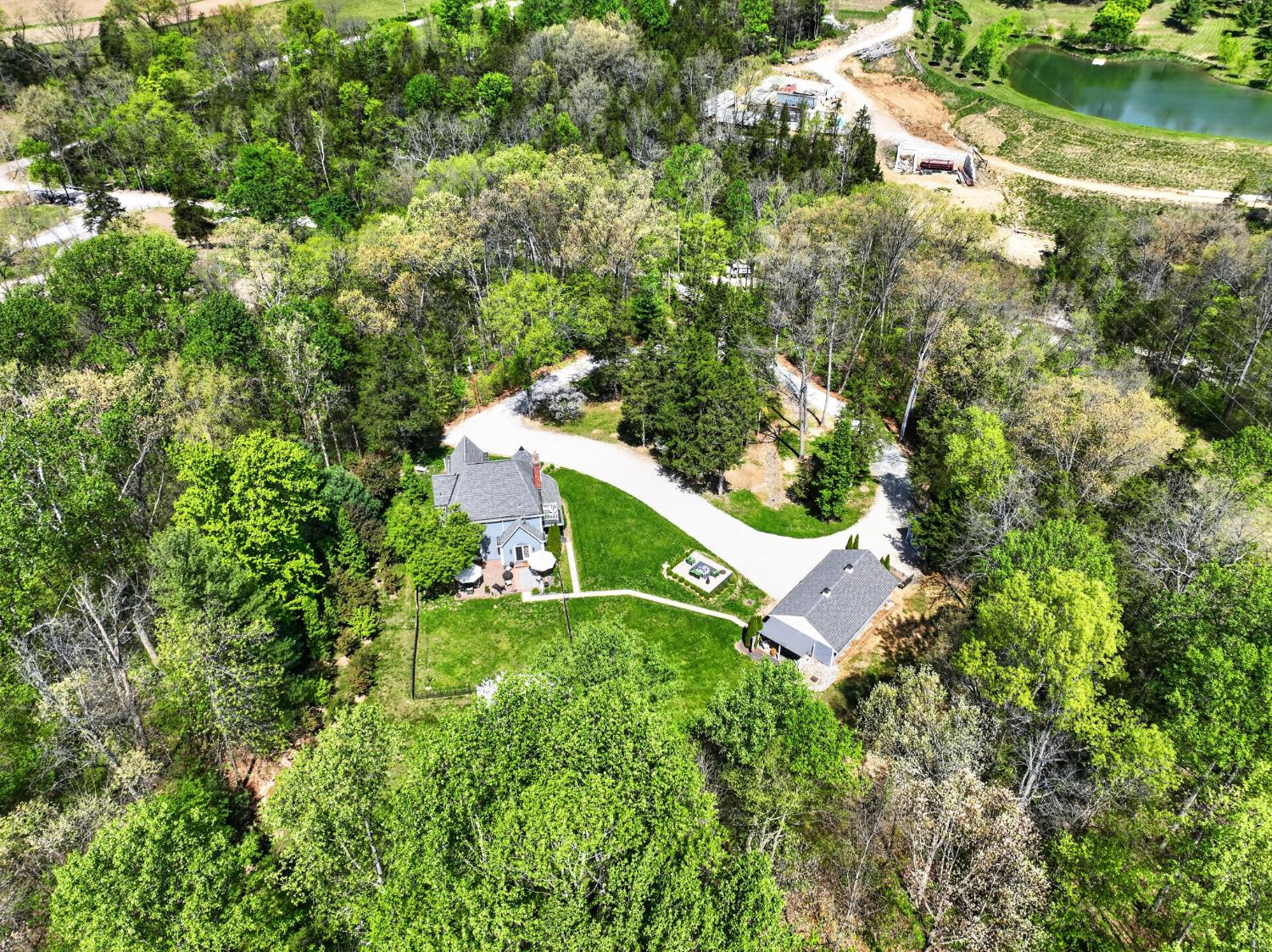 A truly private setting, insulated by woods on all sides.