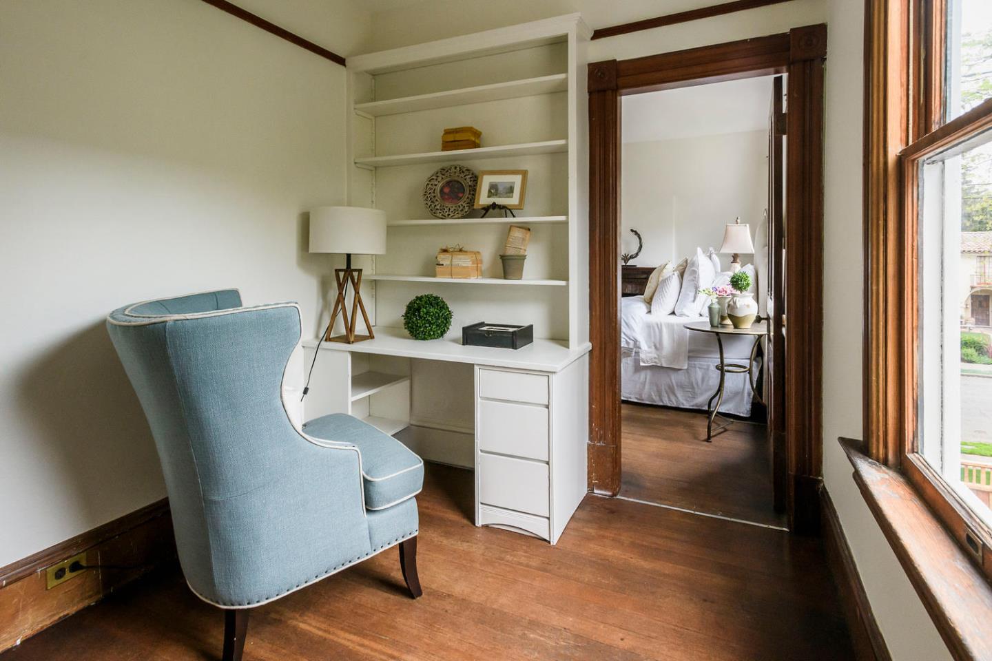 1136 Waverley Street Palo Alto, CA 94301 - Photo 17 of 28 a workspace with furniture and a window