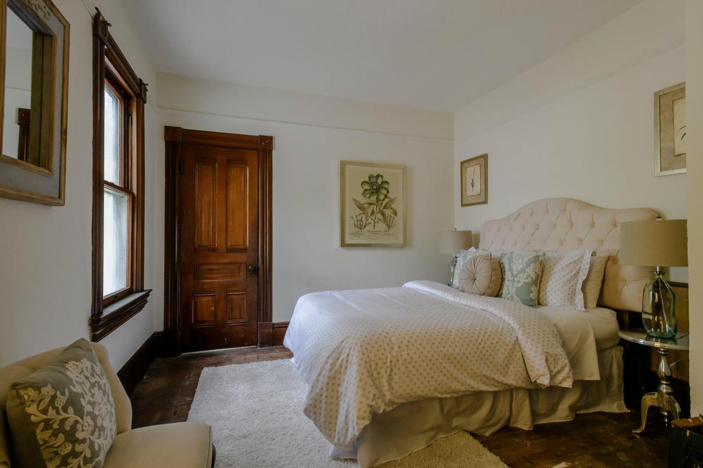 1136 Waverley Street Palo Alto, CA 94301 - Photo 23 of 28 a bedroom with a bed and a couch