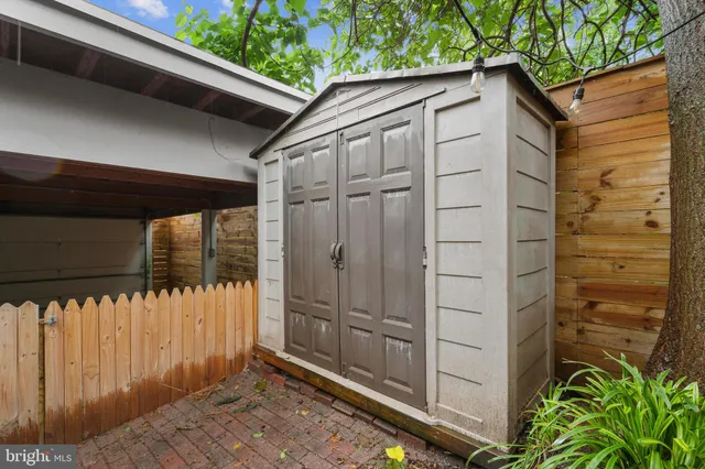 a view of a room with racks
