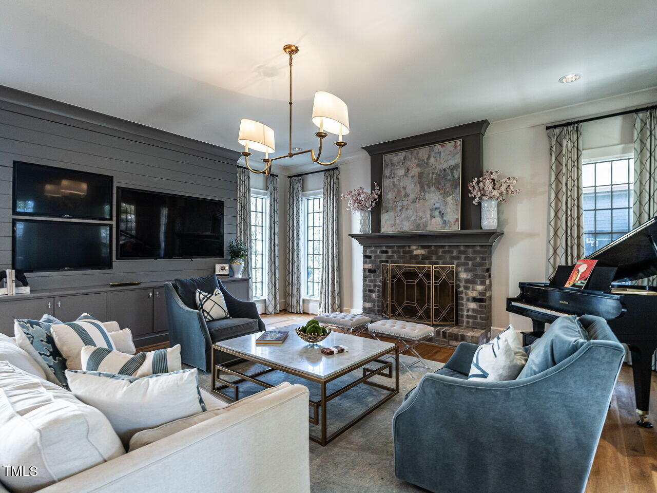 1324 Brooks Avenue Raleigh, NC 27607 - Photo 23 of 65 a living room with furniture and a fireplace