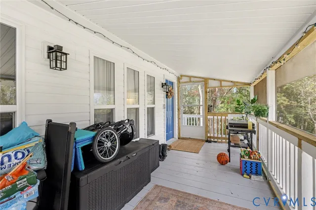a bedroom with a bed and furniture