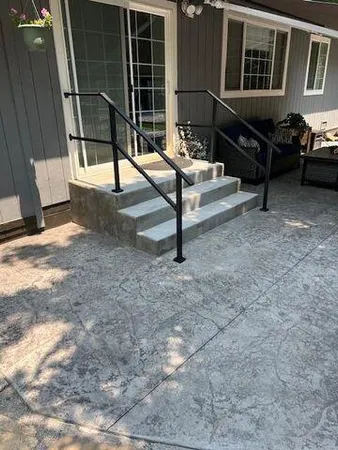 a view of house with deck and outdoor seating