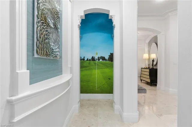 a bathroom with a mirror