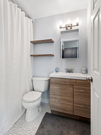 10 Linwood Street, Unit 214 Malden, MA 02148 - Photo 17 of 37 a bathroom with a sink a toilet and a mirror