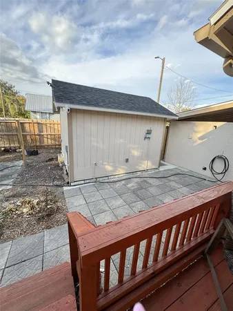 a view of a roof deck