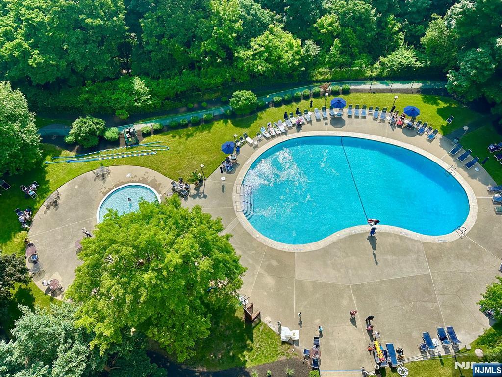 1 Horizon Road, Unit 1025 Fort Lee, NJ 07024 - Photo 21 of 27 an outdoor view with swimming pool and green space