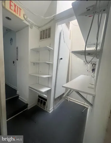 a room with storage and utility