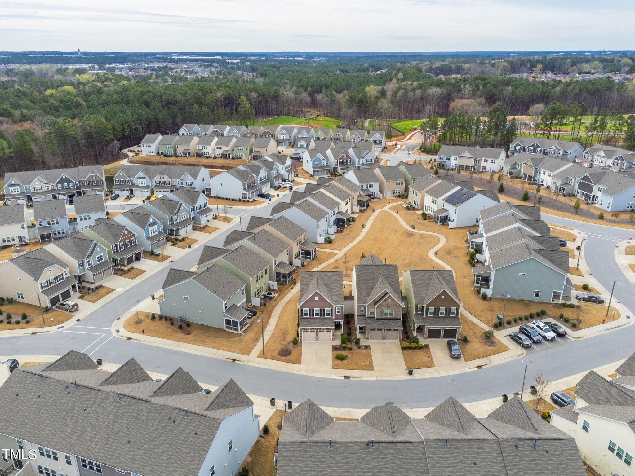 1016 Epiphany Road Morrisville, NC 27560 - Photo 43 of 45 an aerial view of a house with a lake view