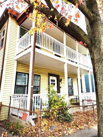 a view of a house with a porch