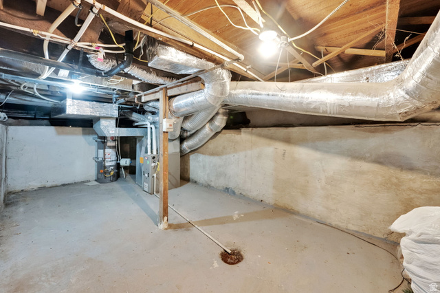 501 Canyon Road Ogden, UT 84404 - Photo 27 of 30 Unfinished basement with concrete flooring and exposed ceiling joists