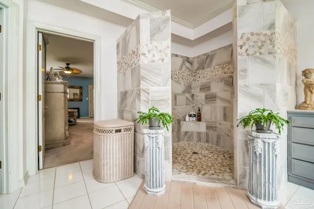 a bathroom with a sink and mirror