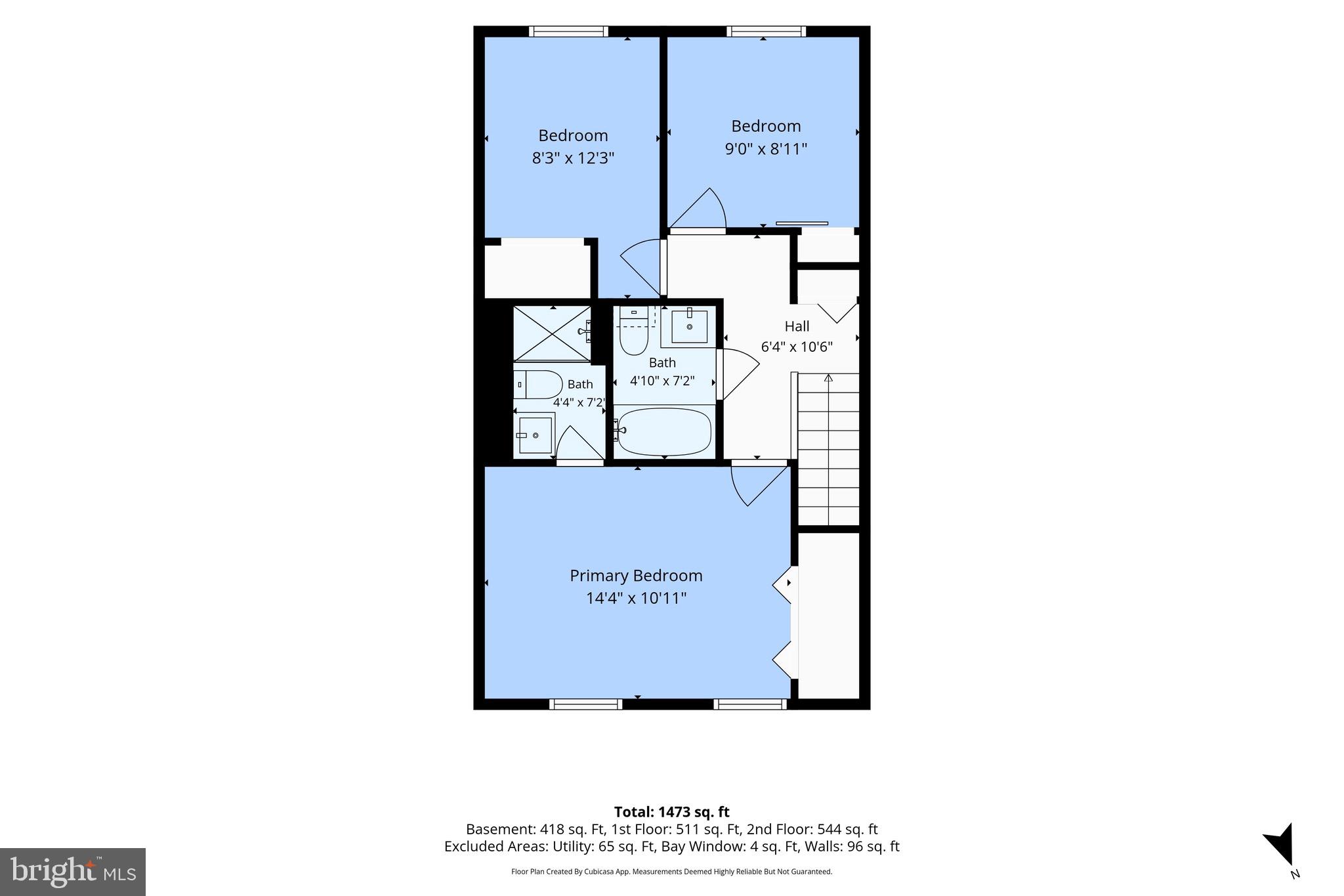 7932 Pebble Brook Court Springfield, VA 22153 - Photo 32 of 33 Upper level floorplan
