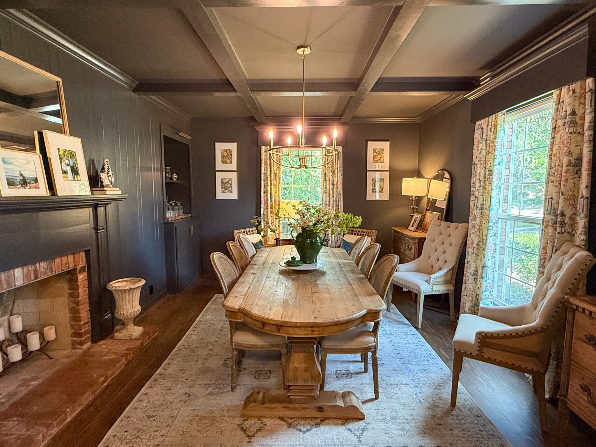 1704 Harrison Road Brenham, TX 77833 - Photo 3 of 34 a dining room with furniture a rug and a large window