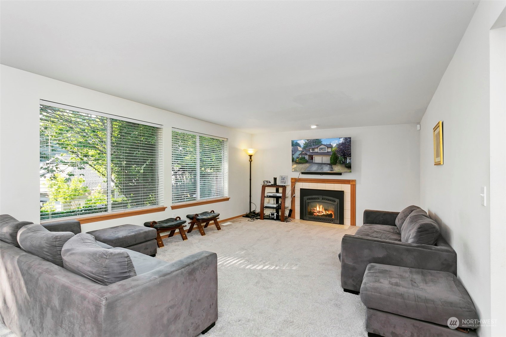 32335 7th Avenue Southwest Federal Way, WA 98023 - Photo 14 of 27 a living room with furniture and a fireplace