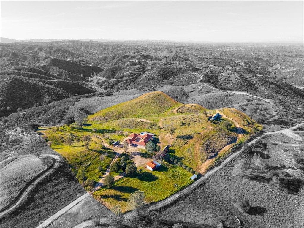 9750 Random Canyon Way Creston, CA 93432 - Photo 2 of 73 an aerial view of a house with a swimming pool