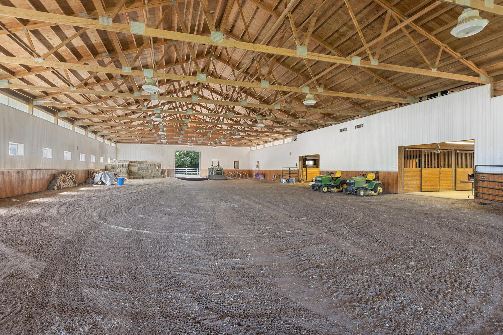 8970 Millbrook Road Millbrook, IL 60541 - Photo 23 of 30 a view of a big room with wooden roof and windows