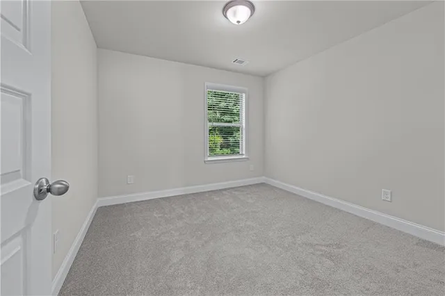 an empty room with a window