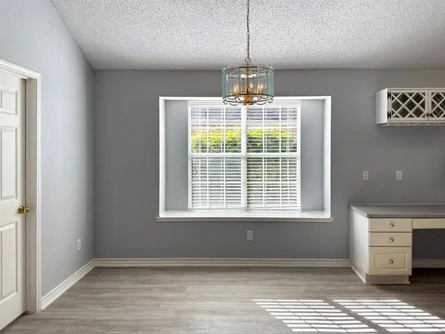 a view of livingroom with chandelier