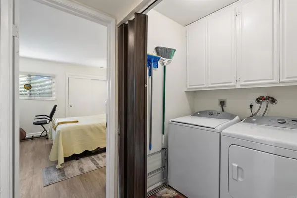 a view of storage and utility room