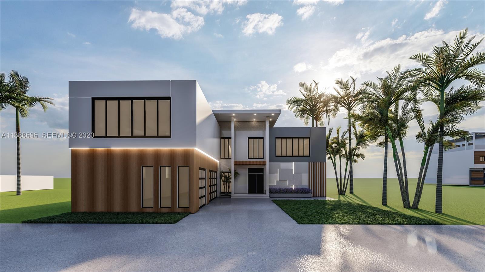 6453 Southwest 185th Way Southwest Ranches, FL 33332 - Photo 6 of 8 a front view of a house with a garden and trees