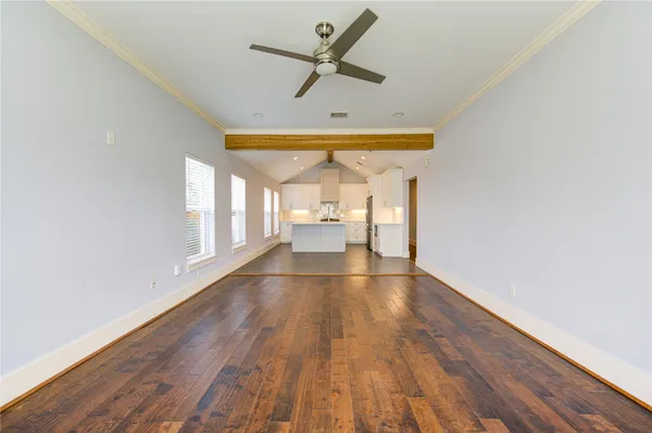 a view of an empty room and window