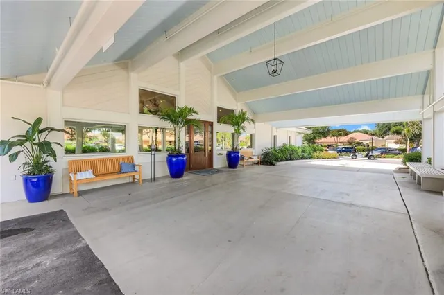 a building with trees in front of it