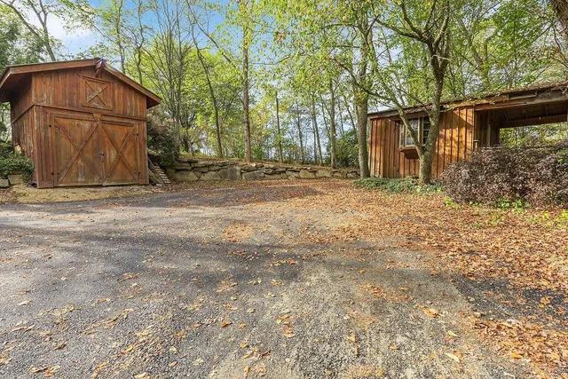 a backyard of a house