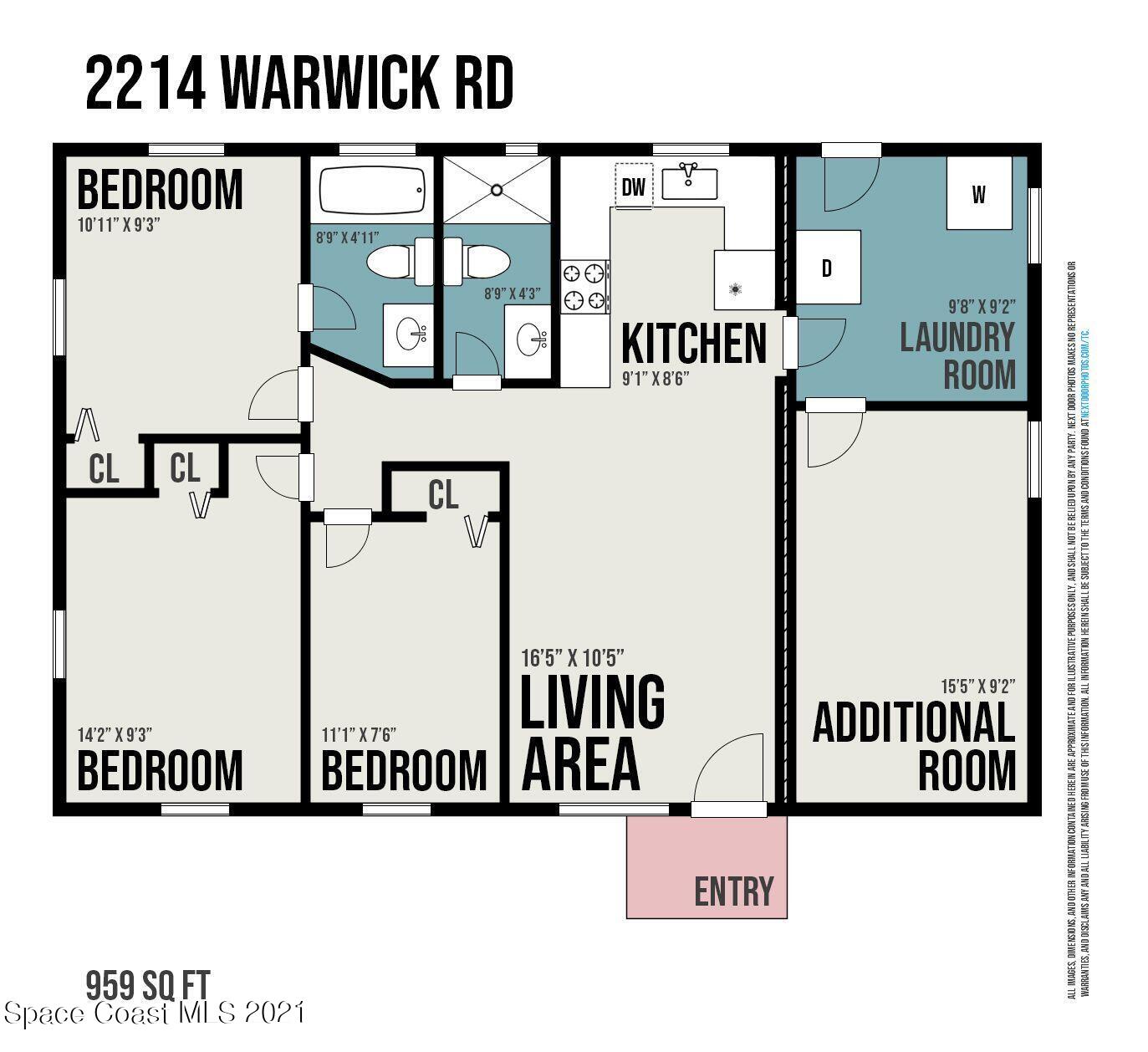 2214 Warwick Road Melbourne, FL 32935 - Photo 24 of 24 Layout