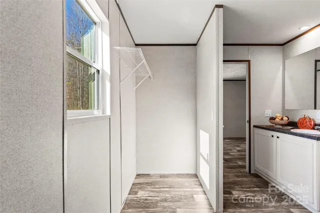 an empty room with a window