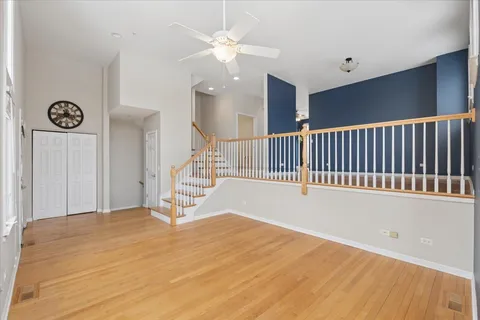 a view of entryway with wooden floor