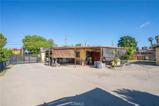 a view of a car parked in front of a building
