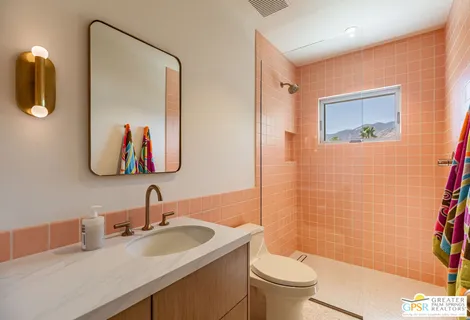 a view of staircase with black umbrella