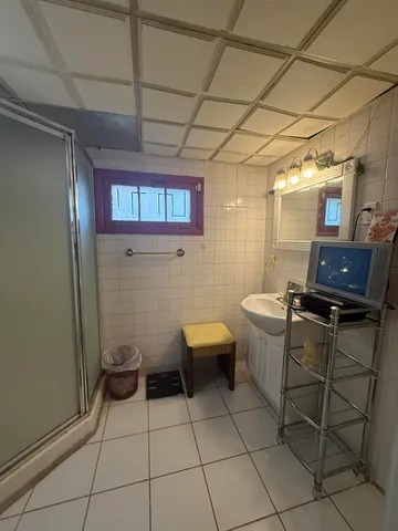 a room with pool table