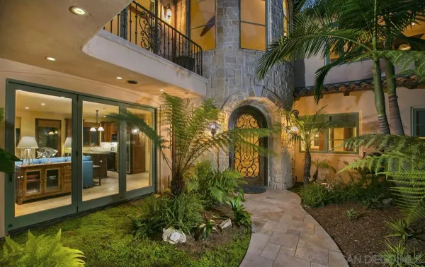 a view of swimming pool with seating space