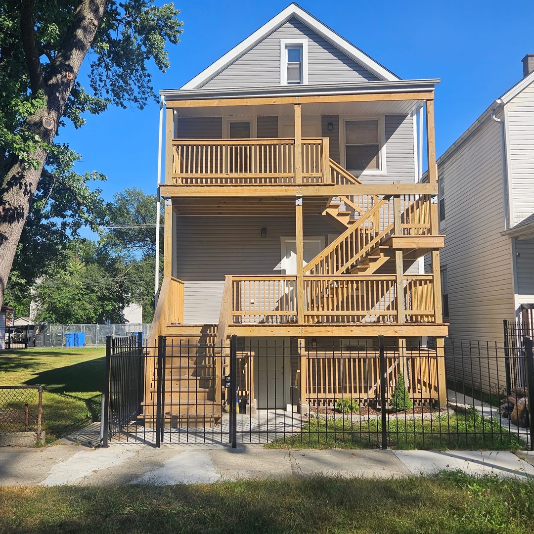 front view of a house with a porch
