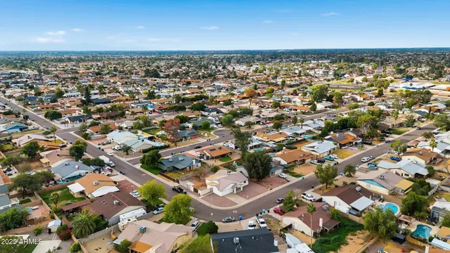 an aerial view of a city