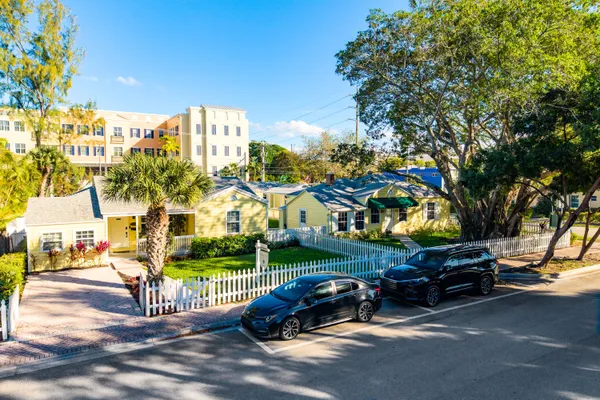 an aerial view of a city