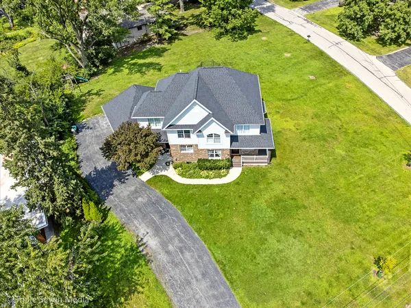a aerial view of a house