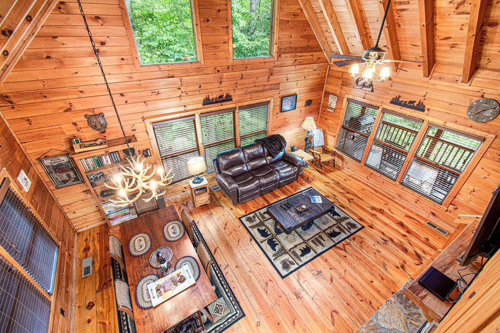 20 Dean Court Blue Ridge, GA 30513 - Photo 41 of 53 View from loft to main level