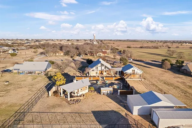 an aerial view of a city